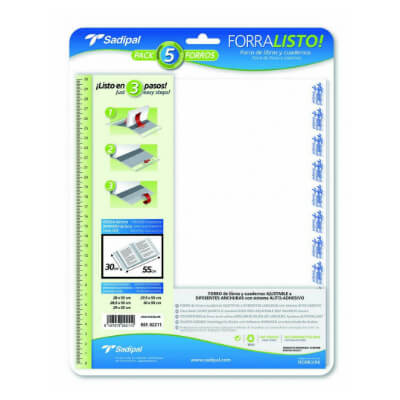 Pack 50 folres de llibres 28,5x55 Forralisto