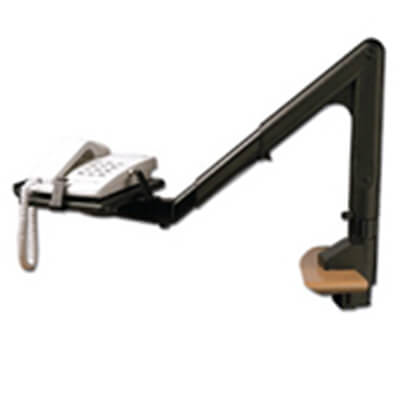 Soporte giratorio telescópico para teléfono negro