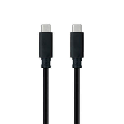 Cable USB 3.1 Tipo-c a Tipo-C 50cm Nanocable negre