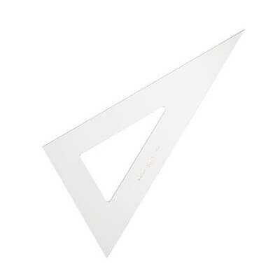 Cartabó sense graduació transparent 30cm