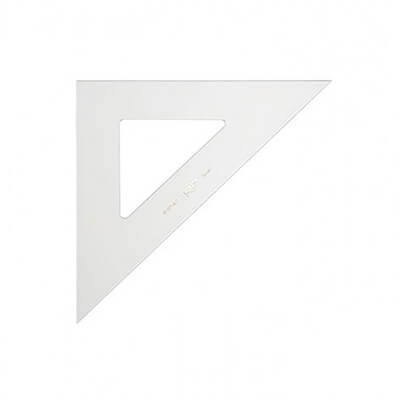 Escaire sense graduació transparent 30cm