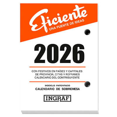 Taco sobremesa Eficiente Castellano 82x116mm