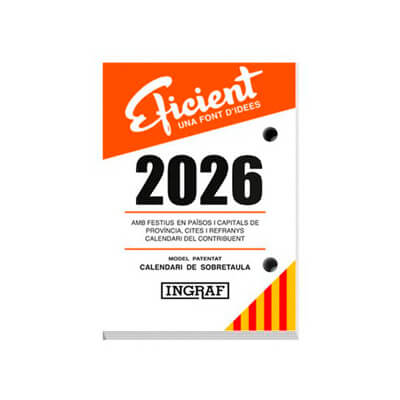 Taco sobremesa Eficiente catalán 82x116mm