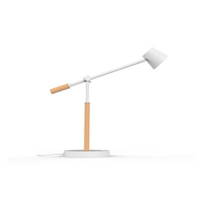 Llum d'escriptori Led Vicky blanc / fusta