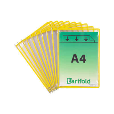Paquete 10 fundas clasificador Tarifold amarillo