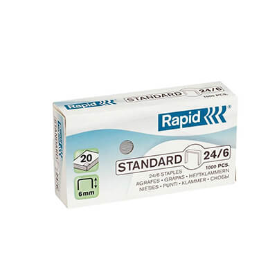 Grapas Rapid 22-24/6 galvanizadas (c/ 1000)