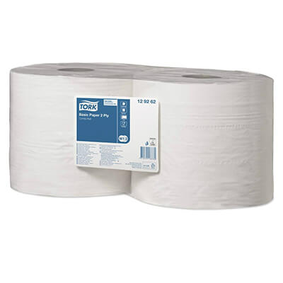 Pack 2 rollos papel blanco multiusos 510m Tork