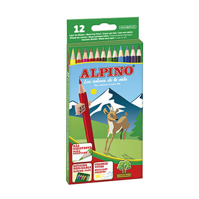 Caja 12 lápices Alpino colores surtidos