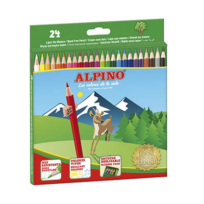 Caja 24 lápices Alpino colores surtidos