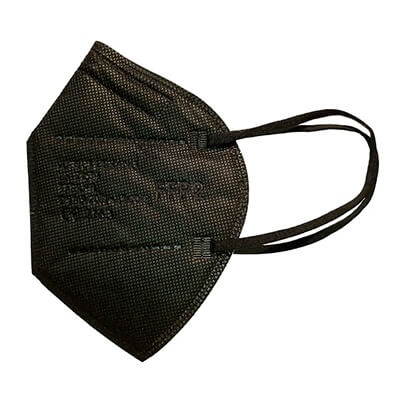 Mascarilla FFP2 sin válvula color negro