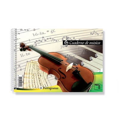 Bloc de música 8 pentagramas