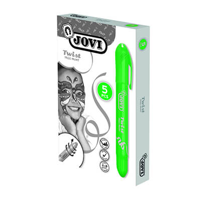 Pack 5 Barra maquillaje Jovi twist make up verde