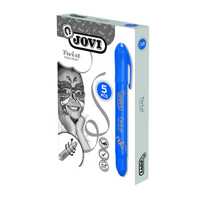 Pack 5 Barra maquillaje Jovi twist make up azul