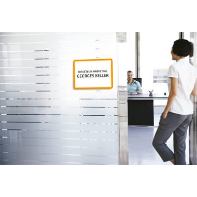 Pack 2 marcos A4 magneto adhesivos naranjas