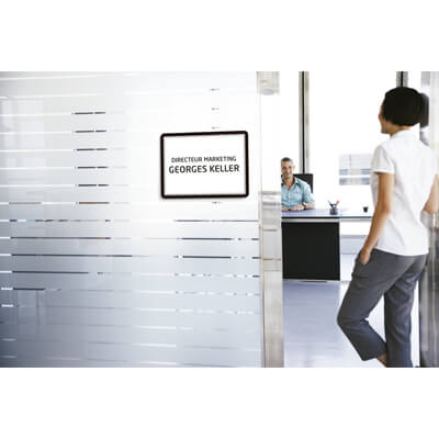 Pack 2 marcos A4 magneto adhesivos negros