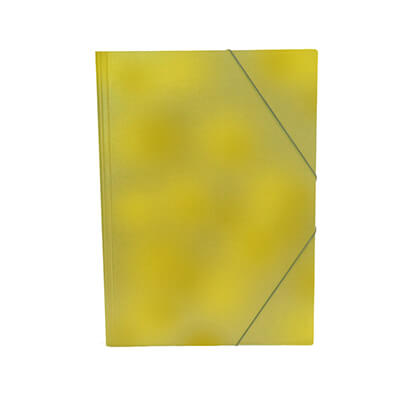 Carpeta cartón gofrada Folio amarilla