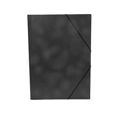 Carpeta cartón gofrada Folio negro