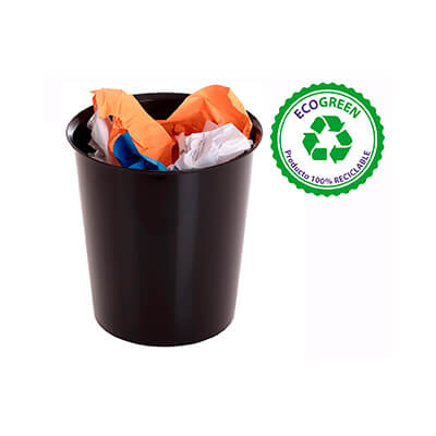 Papelera Archivo 2000 Ecogreen 18l negra