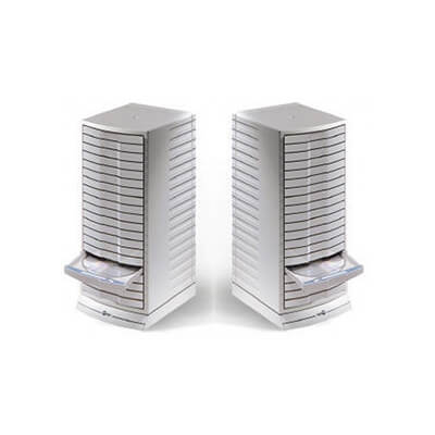 Torre Archivo CD gris con caja /puerta