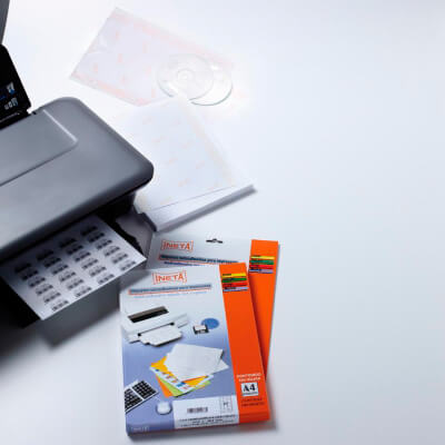 Caja etiquetas Ineta A5 210x148,5 blancas 500 h