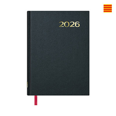 Agenda básica  D/P Catalán 14x20 negra