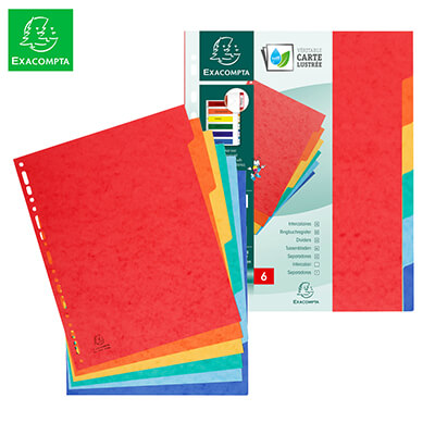 Joc 6 separadors cartulina A4+