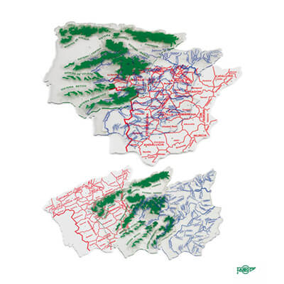 Juego 3 mapas España grandes con bolsa 22x18.5