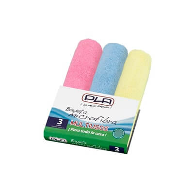 Pack 3 baietes multiús microfibra colors