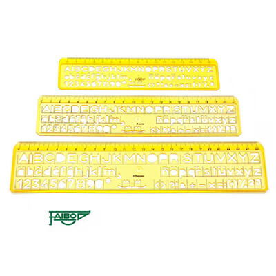 Joc tres plantilles retolar (6-8-10 mm)