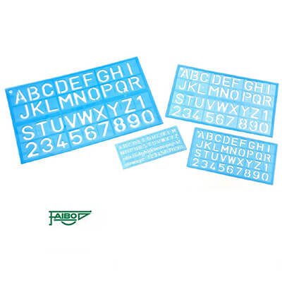 Joc tres plantilles retolar (10-20-30 mm)