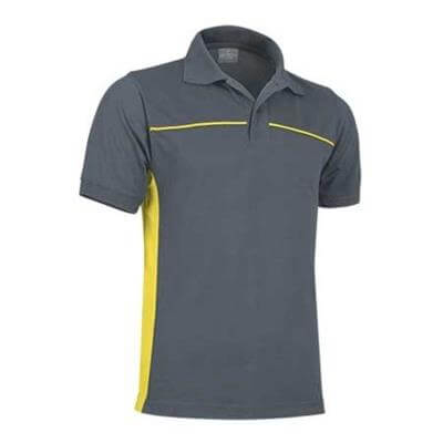 Polo Thunder combi A.V. gris-amarillo 3XL