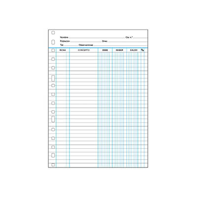 Recanvi 16 forats Foli c/c