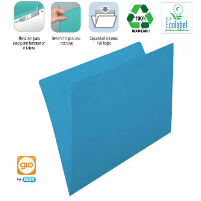 Subcarpeta A4 blau 230g (pack 50)
