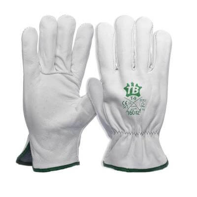Guants pell flor 160IBSZ gris talla 10