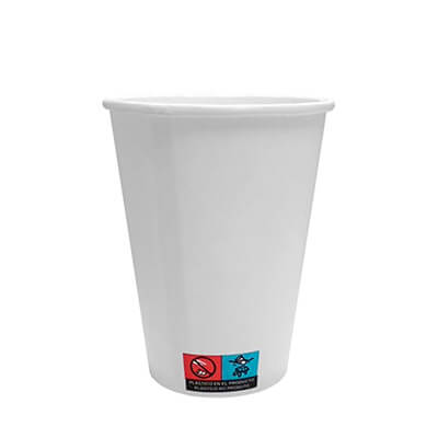 Paquete 50 vasos de papel blanco OZ-125ml