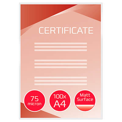 Pouches A4 75 micres mate (100u)