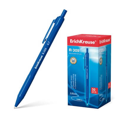 Bolígraf ErichKrause retràctil R305 blau