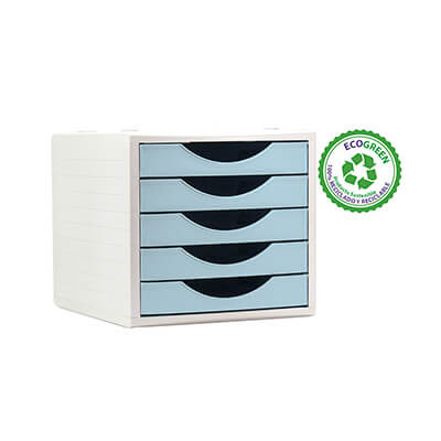 Módulo 5 cajones Archivo 2000 Archivotec azul past