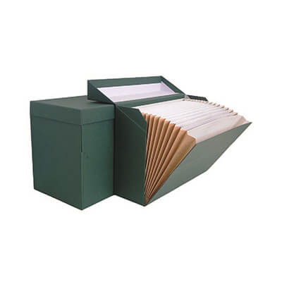 Caja transferencia Folio verde con fuelle