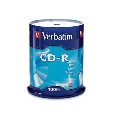 Bobina 100 CD-r Verbatim 700 MB 52x
