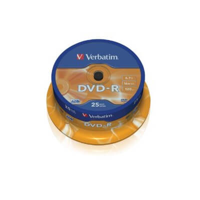 Bobina 25 DVD-r Verbatim 4.7 GB 16x advanced azo