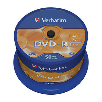 Bobina 50 DVD-r Verbatim 4.7GB 16x advanced azo