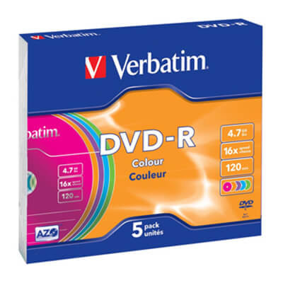 DVD-r Verbatim 4,7GB caixa slim (pack 5)