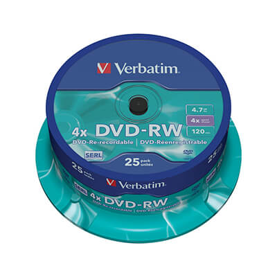 Bobina 25 DVD-rw adv.serl Verbatim 700MB 52x