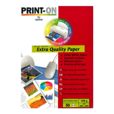 Paquete de papel extra quality color A4 200 hojas