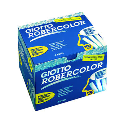 Caja de 100 tizas blancas