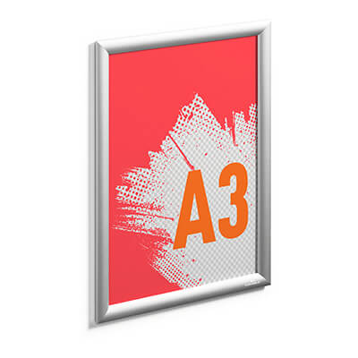 Marco expositor Durable mural aluminio A3 plateado