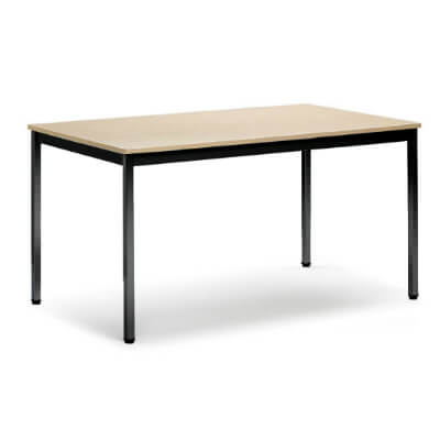 Mesa CADÍ con estructura negra sobre haya 160x80