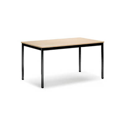 Mesa CADÍ con estructura negra sobre haya 140x80