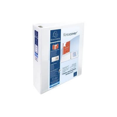 Carpeta canguro Exacompta 4 anillas 60mm blanco
